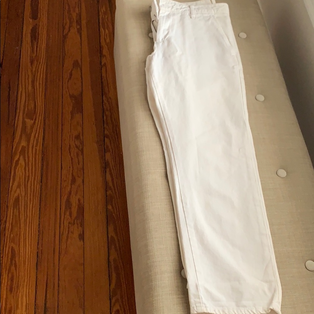 AG jeans- ex-boyfriend crop white pants